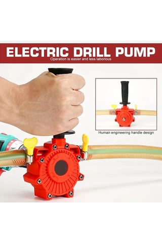 Boatshop1 1 Takım Elektrikli Matkap Su Pompası Yeni Güncellenmiş Taşınabilir Hızlı Su Çıkarma Ev Dış Mekan Şarj Edilebilir