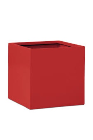 Mofiba Fiberglass Saksı Kare 30cm 30cm 30h Cm Kırmızı