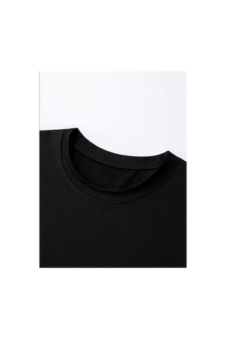 Thewert Tiki Surfboard Tasarım Baskılı Ünisex Siyah Oversize T-shirt