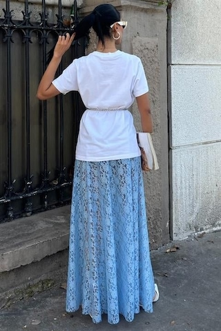 Dogutrend Maxi Dantel Etek 4047 Mavi
