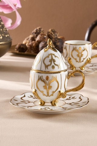 Karaca Faberge Egg 2 Kişilik Kahve Fincan Takımı 90 Ml Renkli