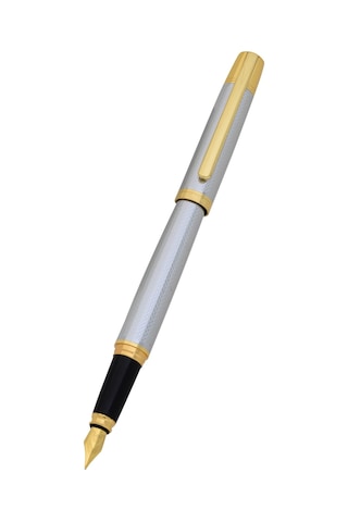 Steelpen Serra 800-4 Tükenmez + Dolma Kalem Krom Altın Diğer