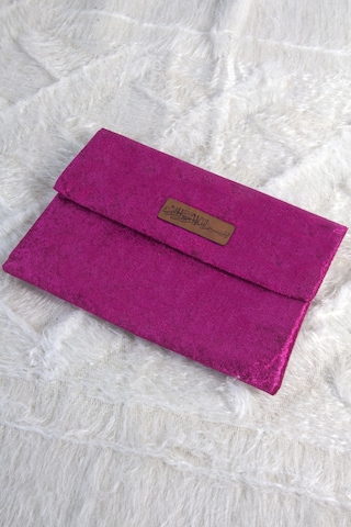 Orta Boy Kuranı Kerim Kadife Taşıma Çantası Fuşya Fuşya