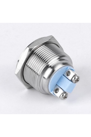 Homyl 22mm 12v Su Geçirmez Led Metal Gösterge Mavi Işık