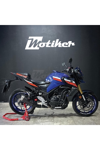 Yamaha Mt-25 Neon Turuncu Ve Beyaz Sticker Modeli