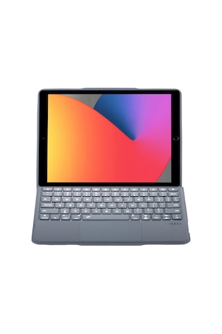 Newface - 955 - T5506d Apple iPad Uyumlu 10.2 9.nesil Kılıf Palermo Ledli Klavyeli Standlı Tablet Kılıfı - Kmrsfres - - Siyah