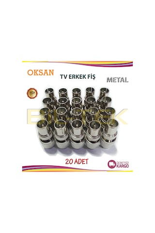 Oksan Metal Tv Erkek Fiş 20 Adet