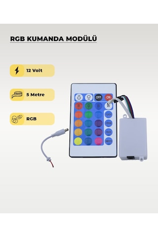 Şerit Led Rgb Kumanda Modülü - Renk Ve Mod Kontrolcüsü 1 Adet