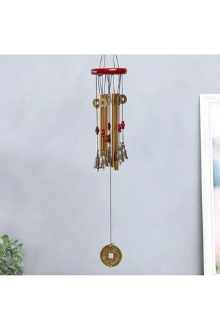 Simalend Rüzgar Mızıkası "madeni Para" 4 Boru 5 Çan 60x8,3 Cm 162548128