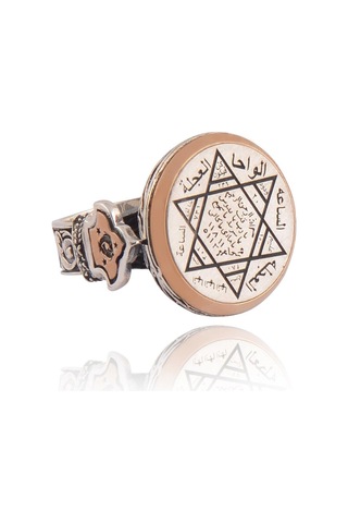 Vog Mühr-ü Süleyman Model Yanı Teşkilat-ı Mahsusa Motif Yazılı 925 Ayar Gümüş Erkek Yüzük