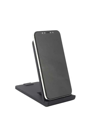 Sandwich 15w Siyah Kablosuz Şarj Cihazı, iPhone Uyumlu & Samsung İçin, Type-c, 3-10mm Mesafede Güvenli, Hızlı Şarj