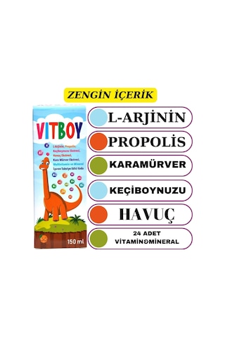 Vitboy Multivitamin ve Mineral İçeren Takviye Edici Gıda 150 ML