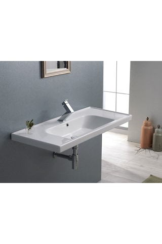 Turkuaz Seramik Cerastyle Frame 70 x 45 CM Etajerli Lavabo
