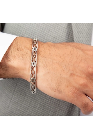 Blackcraft 925 Ayar Gümüş Oksitli Erkek Bileklik Bc-796df1