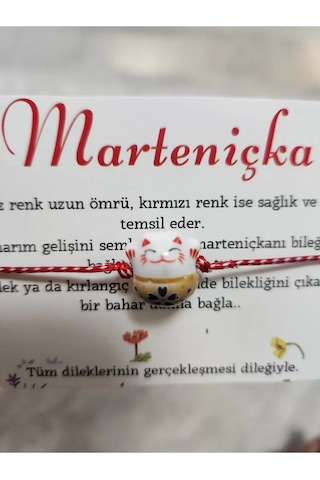 Marteniçka Şans Kedisi Bileklik Çok Renkli