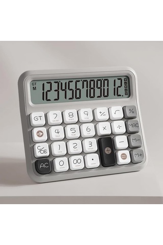 X-250 12 Haneli Hesap Makinesi Pastel Gri Diğer