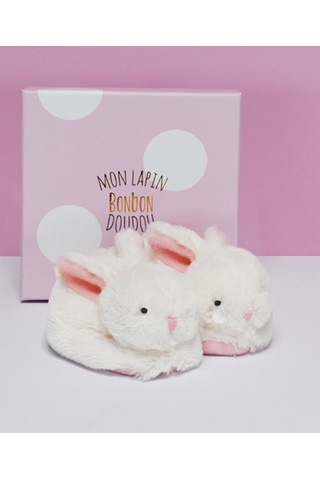 Doudou Hediye Kutulu Pembe Tavşan Panduf