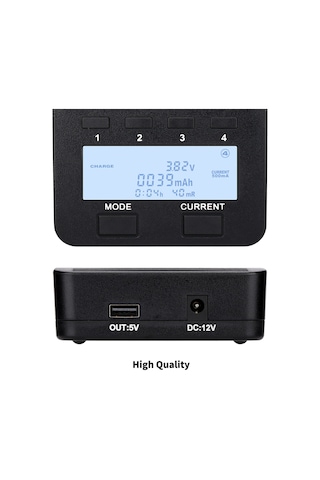 Monyee Akıllı Şarj Cihazı: 4 Slotlu Lcd Ekranlı, Ni-mh/ni-cd/li-ion Piller İçin Otomatik Şarj