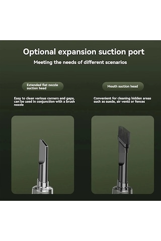 Shineyee Kablosuz Güçlü Araç Süpürgesi - 29000pa Emiş Gücü, 120w Motor, Çift Filtreli, Pil Göstergeli Yeşil Model Yeşil