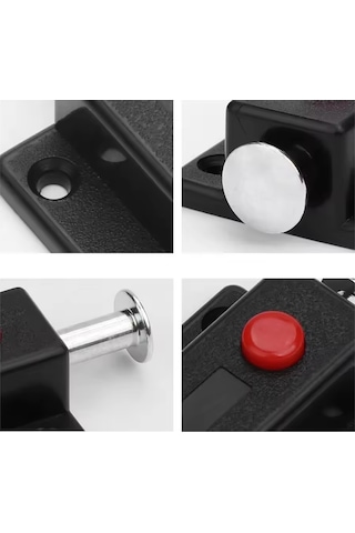 Butonlu Plastik Yaylı Mandallı Mobilya Dolap Kilidi, Soyunma Odası Kapı Kilidi, Karma