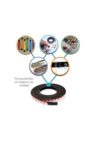 Yapışkanlı Şerit Mıknatıs Magnet, Genişlik 1,2 Cm - 5 Metre