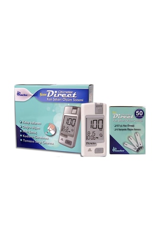 Okmeter Direct Şeker Ölçüm Cihazı + Strip 50 Adet + İğne 10 Adet