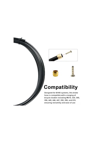 Geeroyoo Shımano M315 335 395 615 Uyumlu 3 Metre Bh90 Yağ Hortumu Seti, 5 Adet Zeytin Başlığı İle Siyah