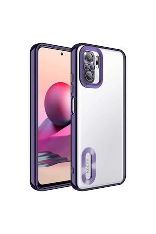 Xiaomi Redmi Note 10S Kılıf Logo Gösteren Zore Omega Kılıf