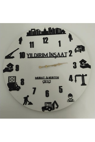 İnşaat Firması/inşaat Malzemeleri Satan Firmalara Özel Duvar Saat Renkli