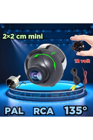 19 Mm Mini Araç Görüş Kamerası Ön Yan Veya Arka Kullanıma Uyumlu