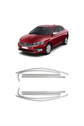 Fiat Egea Sedan Krom Cam Çerçevesi Ful Set 2016-2021 8 Parça