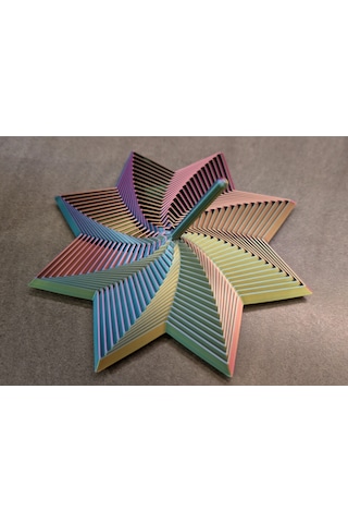 3d Baskı Geometrik Fraktal Stres Yıldızı