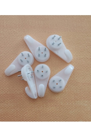 Kolay Çivi - Tablo Duvar Çivisi - Çivili Askı - No: 3 - Paket Içeriği 6 Adet