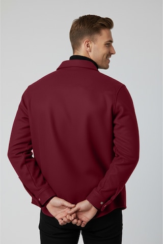 Deepsea Erkek Bordo Kaşe Ceket Mont Rahat Kesim Cepli Çıtçıtlı Ceket 2500559 Bordo