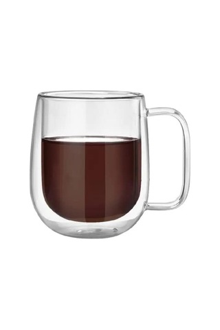 2 Adet Çift Cidarlı Cam Kupa Bardak 250 Ml Çift Camlı Bardak Kupa Double Wall Sku: Smg8690010536686