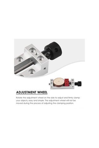 Samdoo Alüminyum Çelik Minik Vise - 65mm Açılım, Taşlama/çizim İçin, Taşlama Makinesi Uyumlu, Hafif Ve Taşınabilir Gümüş Ve Kırmızı