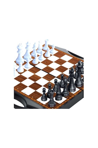 Tıfıl Toys Üçlü Set Kutu Oyunu Satranç - Dama - Tavla