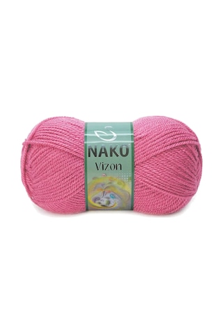Tedar 5 Adet Vizon Premium Akrilik El Örgü İpi Yünü Renk No:180 Kuru Gül Najmaddin (No:1) 8.5Cm X 10.5 Cm