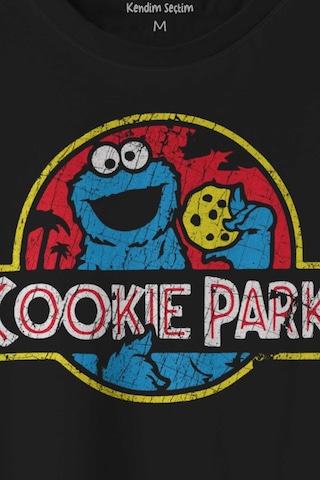 Kurabiye Canavarı Cookie Jurassic Park Baskılı Tişört Unisex T-shirt 001