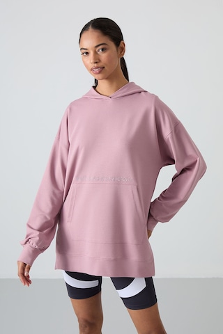 Tommylıfe Rahat Form Kapüşonlu 2li Paket Ekru-gül Kurusu Kadın Tunik Sweatshirt - 97163 Gül Kurusu-ekru