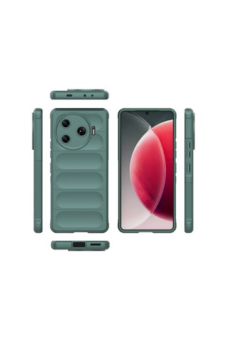 Zore Tecno Spark 30 Pro Kılıf Esnek Tpu Oyuklu Arka Yüzey Tasarımlı Etnik Silikon Siyah