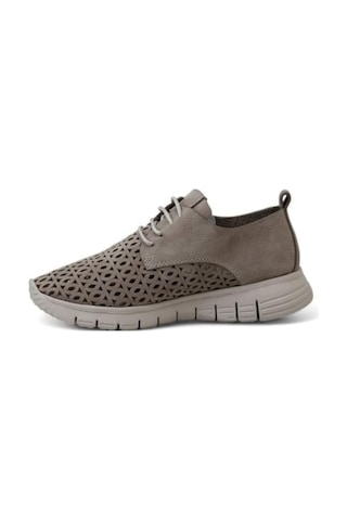 Mammamia D24ya-3895 Kadın Deri Spor Ayakkabı Sılver Grey Nubuk