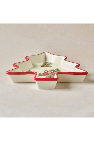 Karaca New Year Yılbaşı Cottage Çerezlik 23 Cm Kirmizi