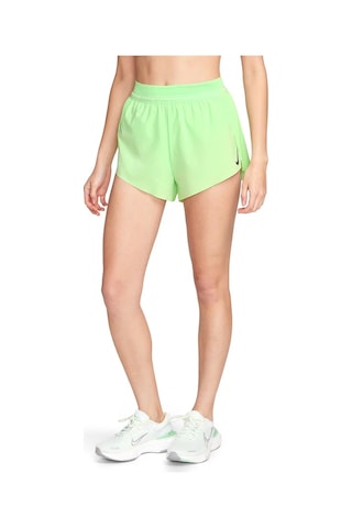 Nike Aeroswift Dri Fit Adv 3" Mid Rise Brief Lined Running Short Green Kadın Pileseli Slip Astarlı Koşu Şortu Yeşil Yeşil