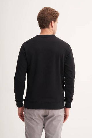 Cazador Bisiklet Yaka Siyah Erkek Sweatshirt 54185 Siyah