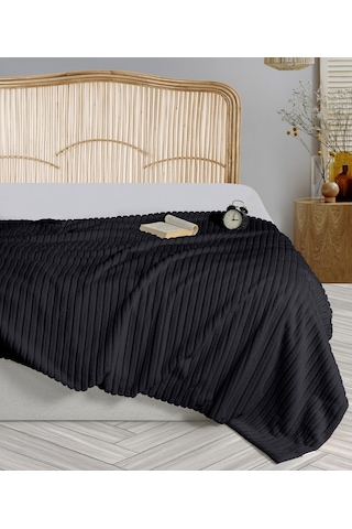 Dolce Bonita Home Wellsoft Fitilli Battaniye 200x220 Antrasit - Uyku Bandı Antrasıt Antrasit