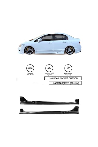 Honda Civic Fd6 Uyumlu Mugen Rr Yan Marşpiyel Plastik Sportif & Dayanıklı