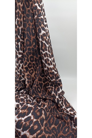 Leopar Desenli Viskon Kumaş