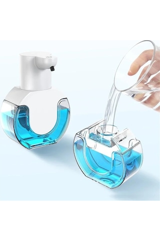 Ulzyvf Otomatik Endüktif Köpük Sabunluk Fotoselli Beyaz Telefon Yıkama Beyaz