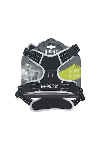 M-pets Hıkıng Reflektörlü Soft Sırt Tasması Black M